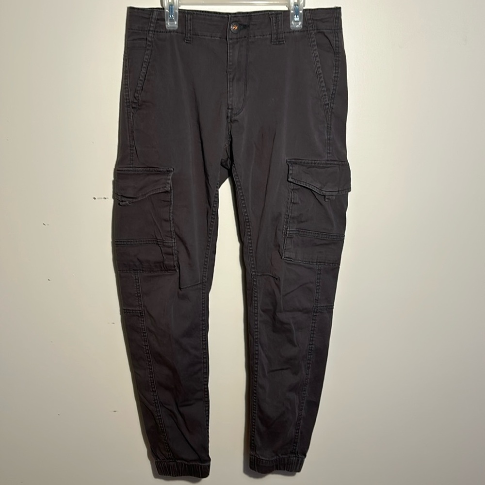 Jack & Jones Paul Flake Tapered Cargo Pants Mens Gray US Size 31/32